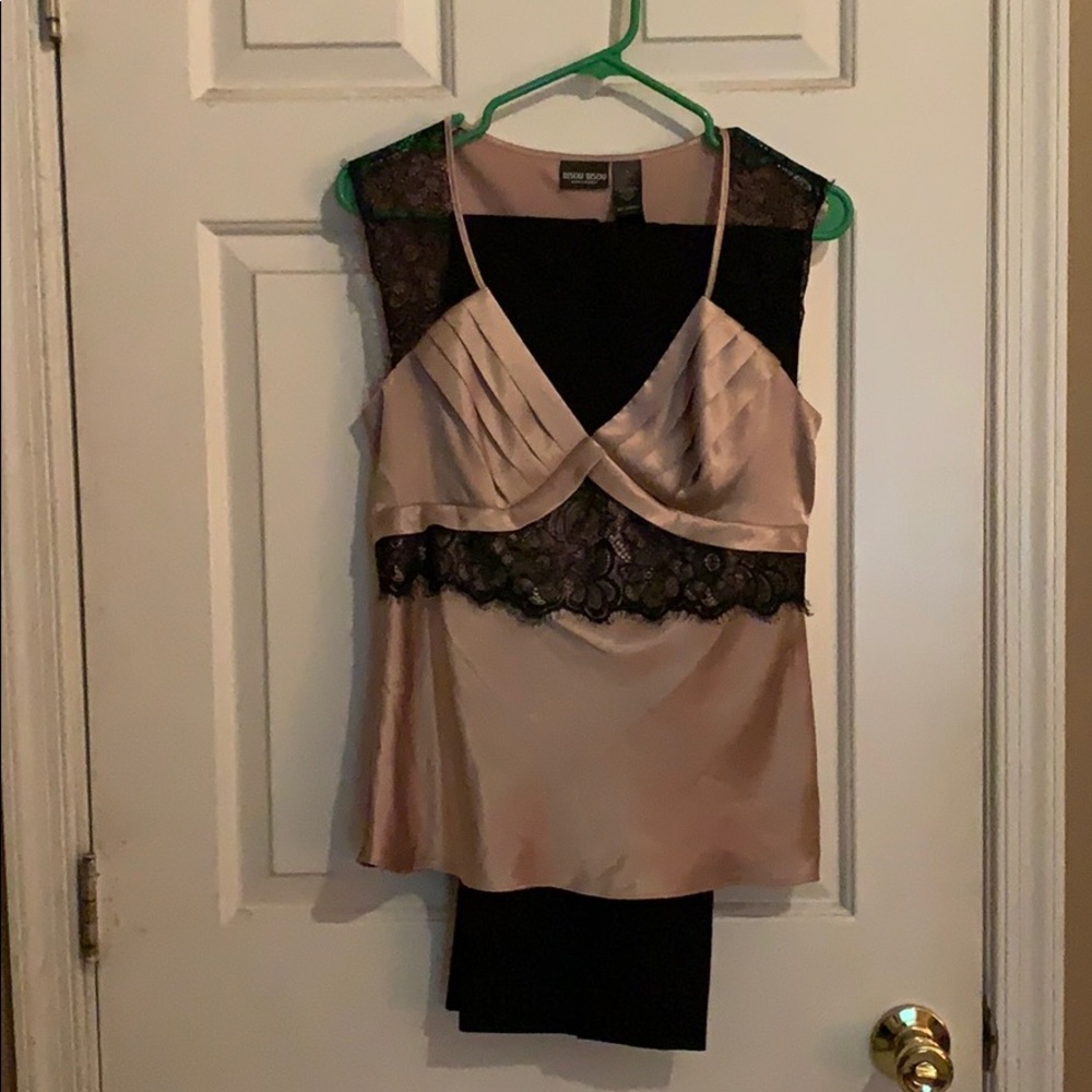 Dress Slacks with Lace Top